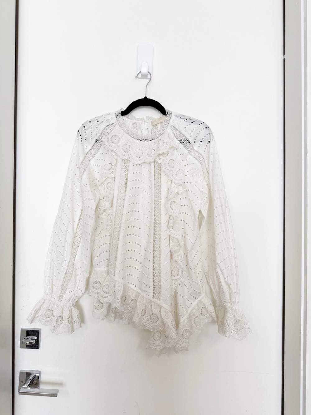 Ulla Johnson Ivory Eyelet Lace Blouse - Picture 5 of 10